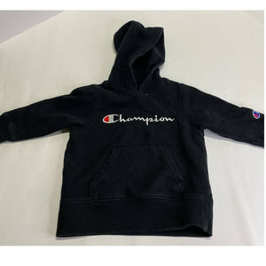 Champion Kids Black Embroidered Fleece Pullover Hoodie 2T